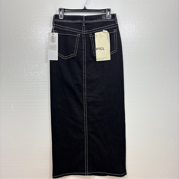 PTCL NWT Heavy Stitch Denim Maxi‎ Skirt 27 - Picture 6 of 10